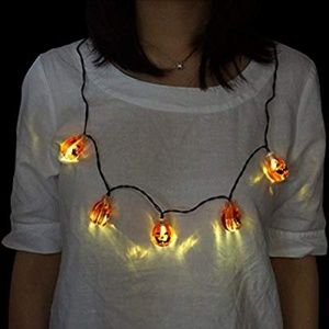 Halloween Led Light up Pumpkin Necklace